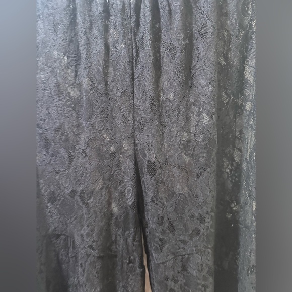 Anthropologie Black Lace Sheer Pants - Picture 5 of 6